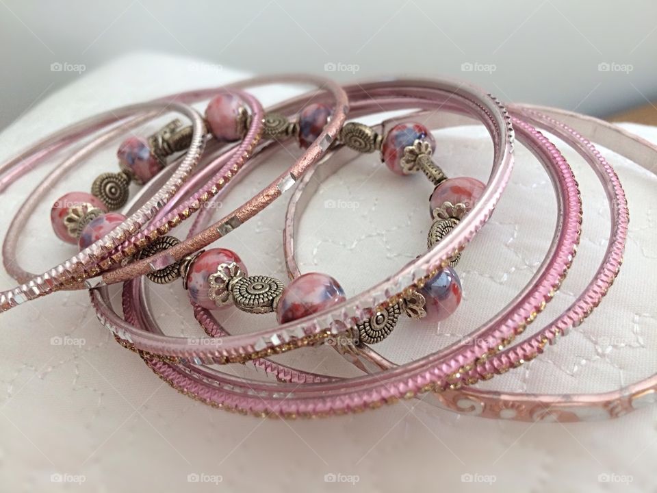 Pink bracelets 