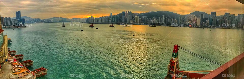 Guess where this panorama photo was taken ...?  Did you guess Hong Kong? Yes it is indeed