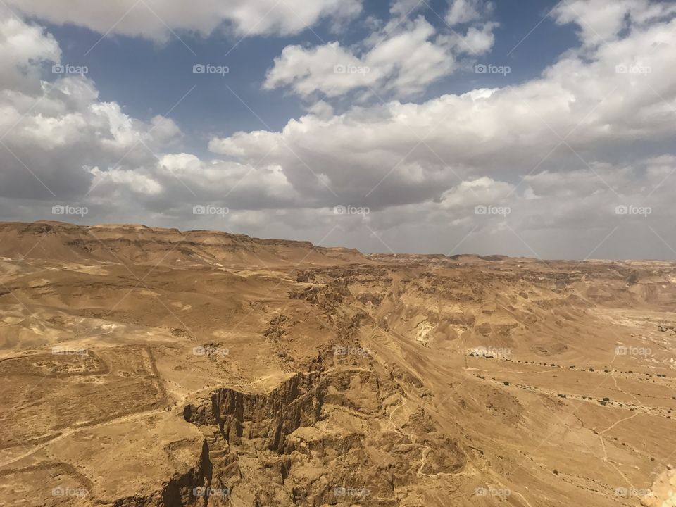 Landmarks / Masada - ancient fortress in the Judaean Desert 