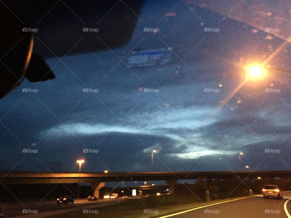 UFO looking clouds in the sky 