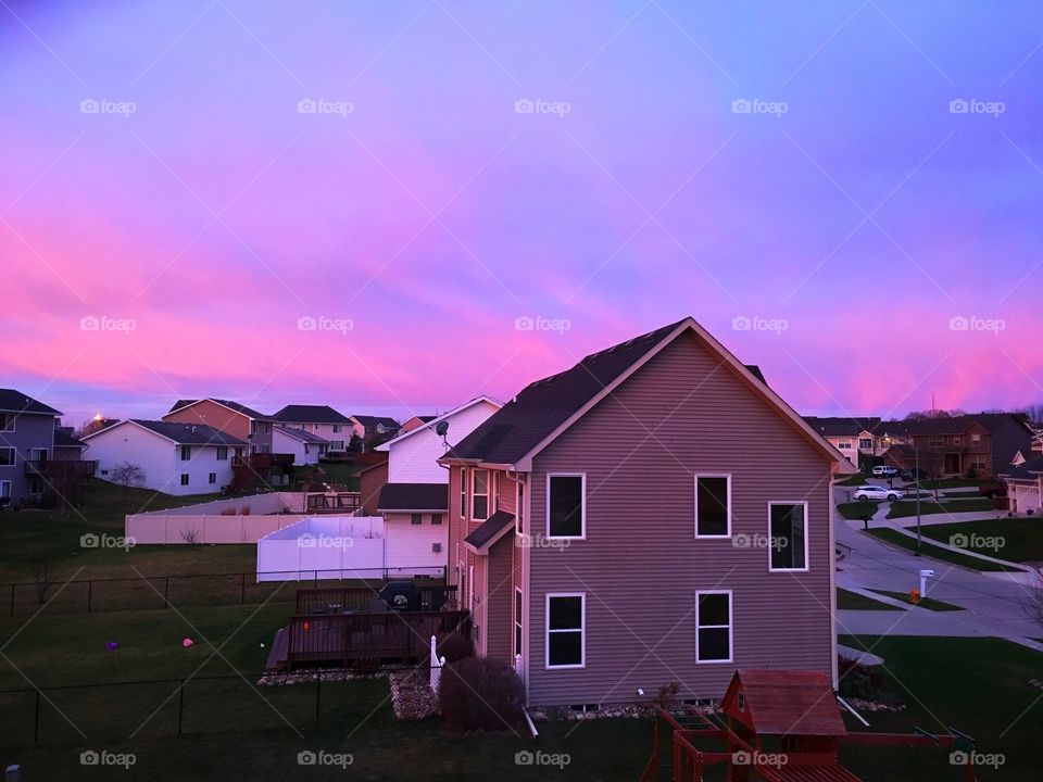 Morning sunrise in the new house 