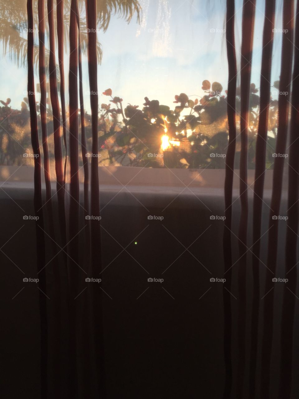 Sunrise view from window