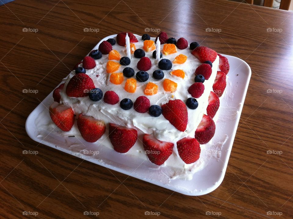 Cake with fruit