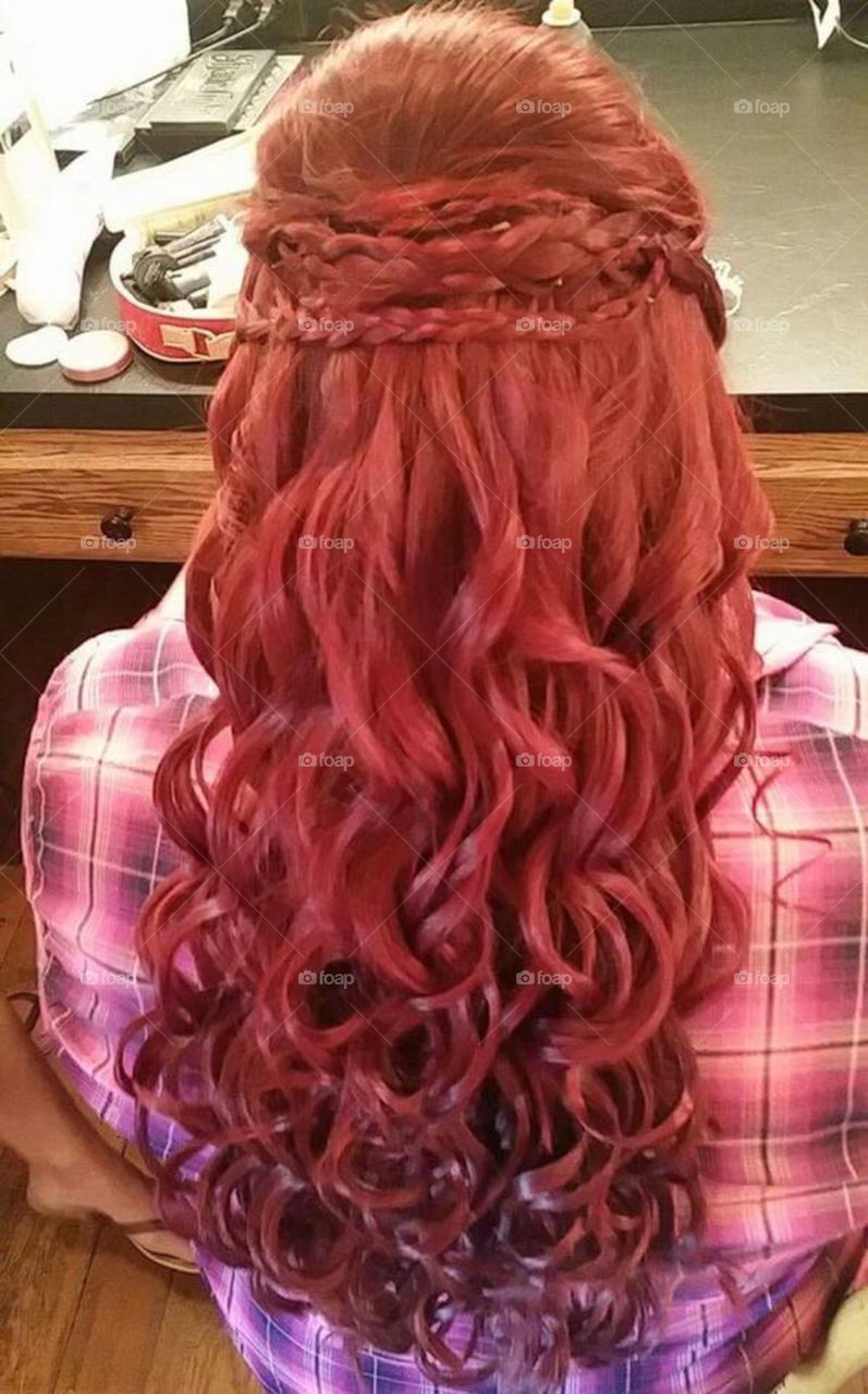 Red curly hair 