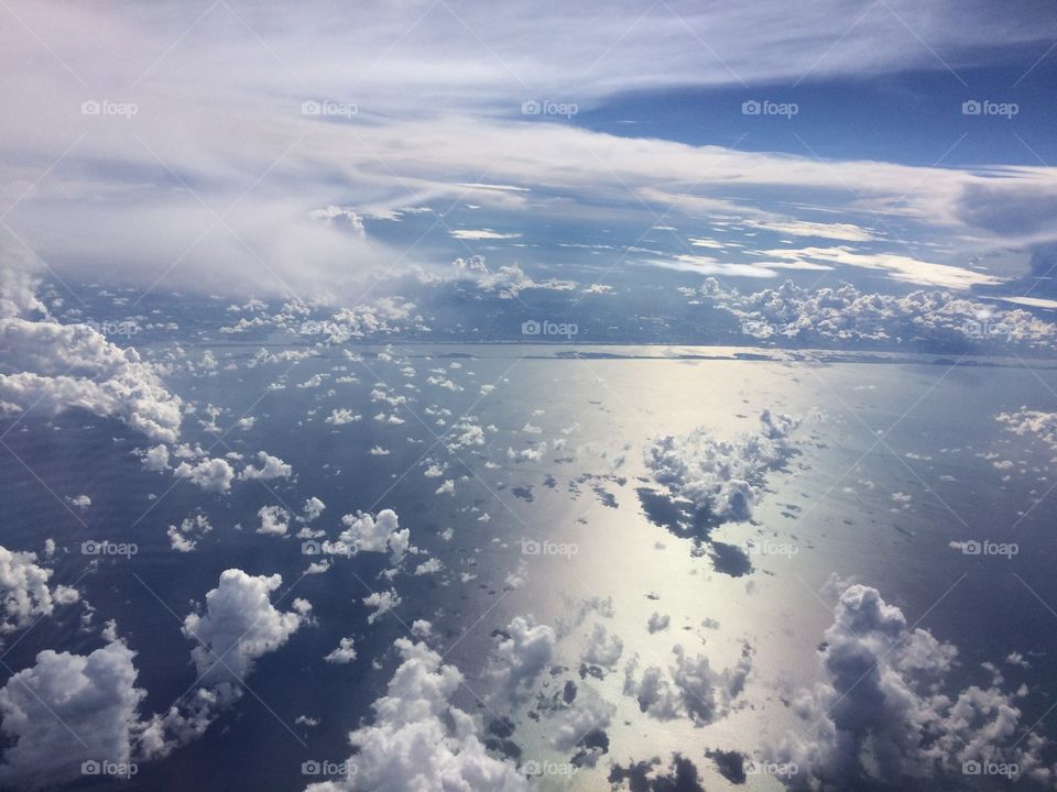 Aerial view of cloudscape