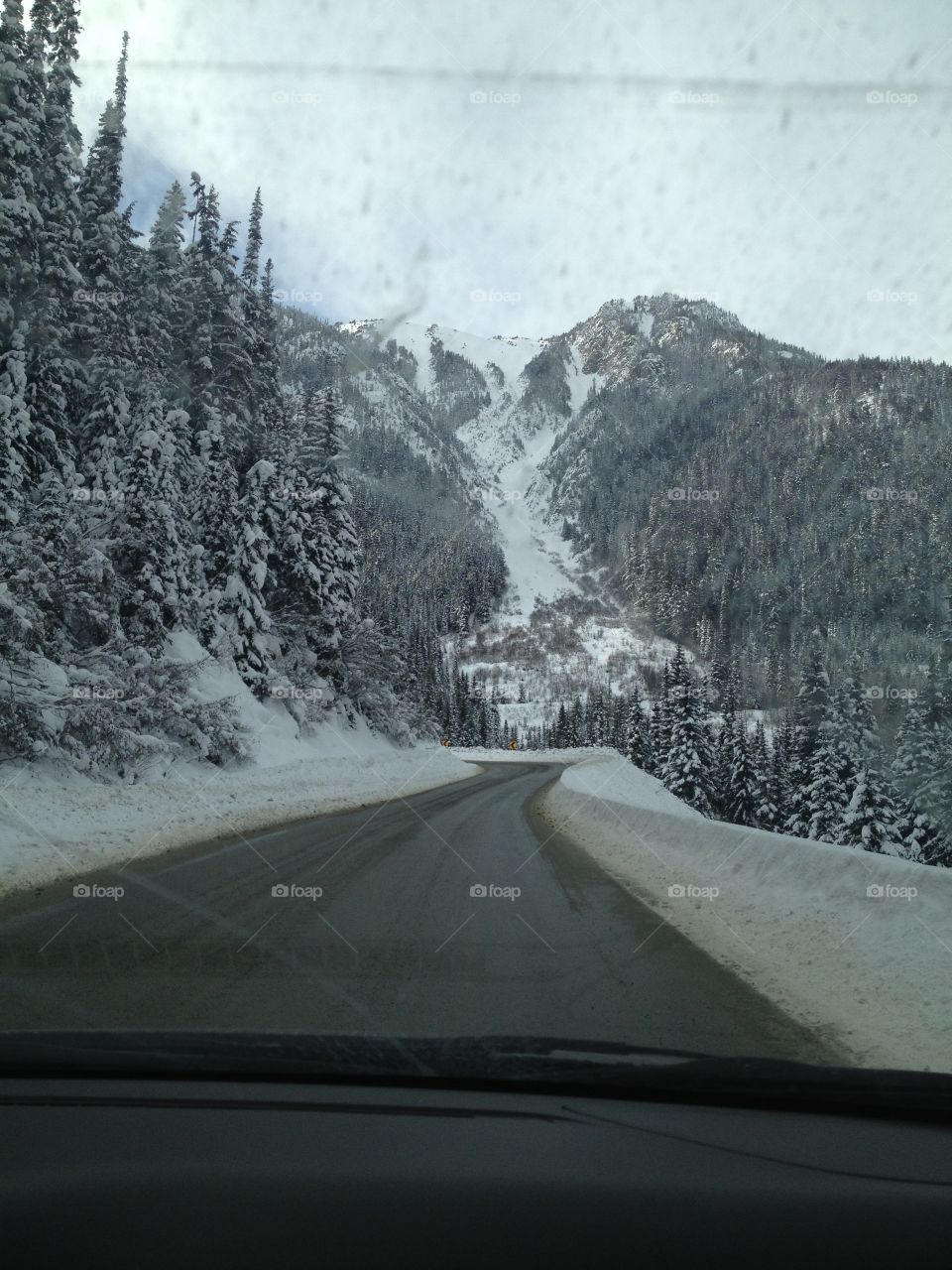 Canadian Rockies mountain road