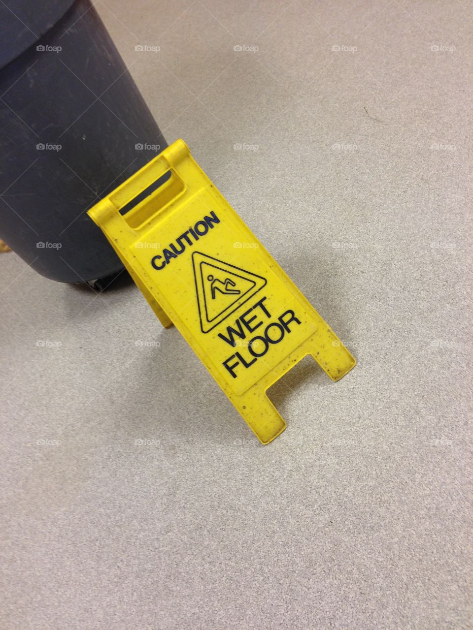 Caution wet floor sign