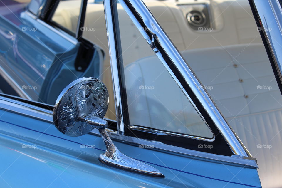 Chrome rear view mirror