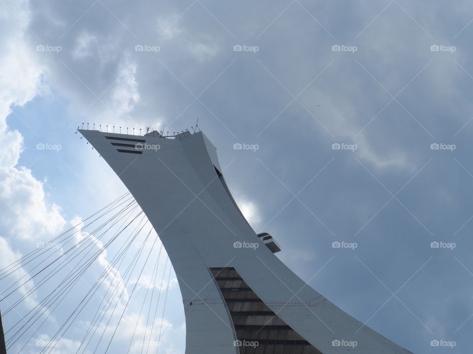 Olympic stadium Montreal. top of Olympic stadium