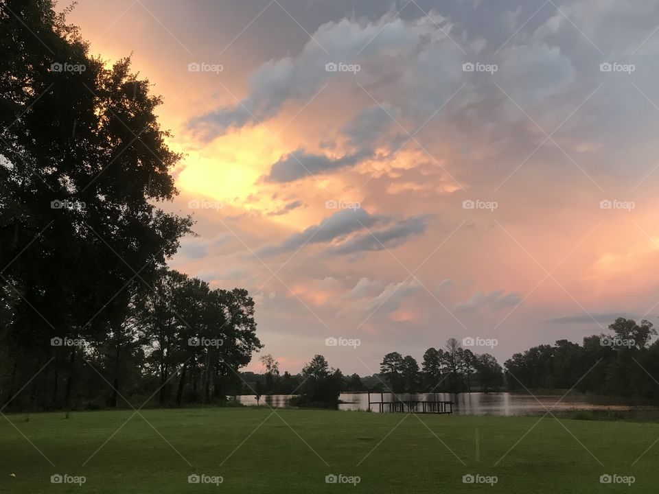 Rain Showers At Sunset 