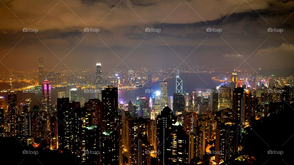 Hong Kong by night