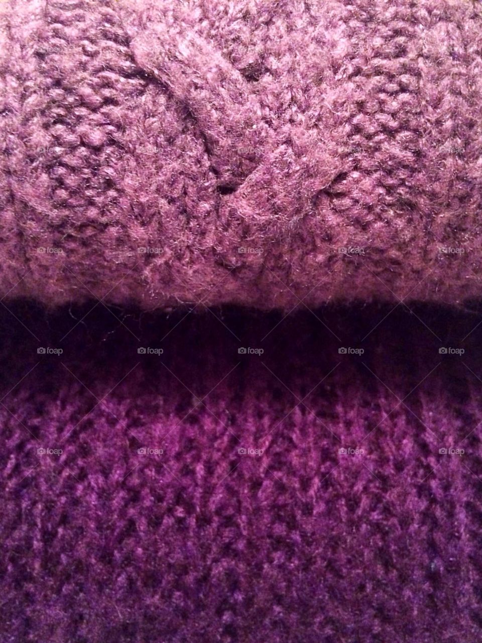 Purple wool knitted sweaters