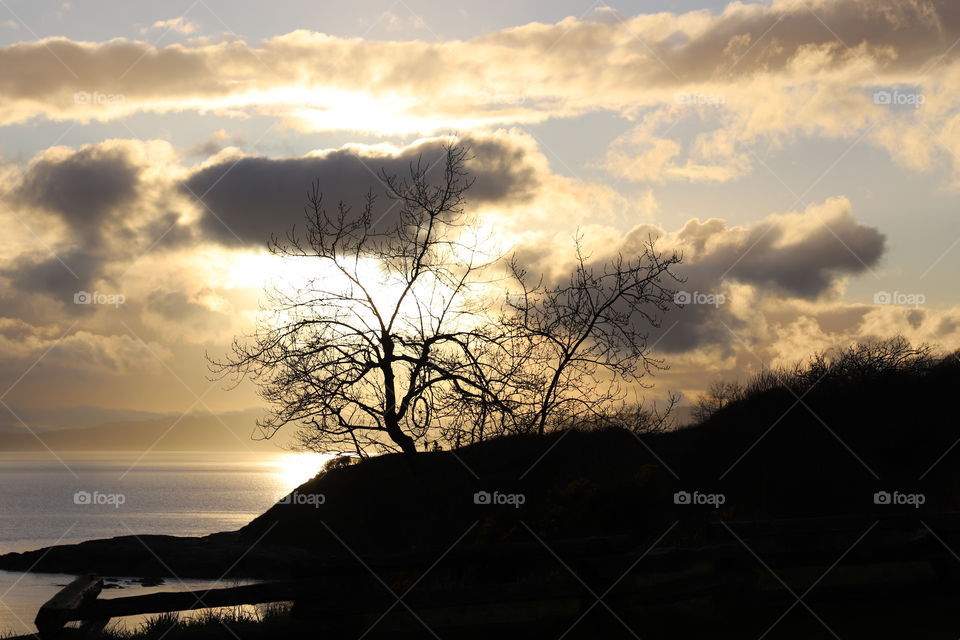 Dramatic sky on sunset