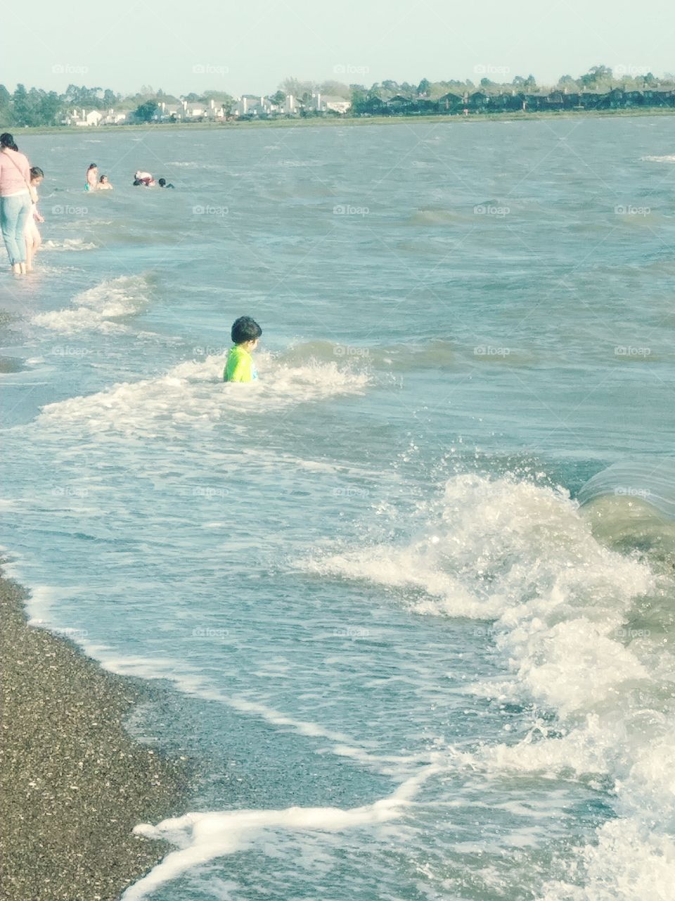 child in surf
