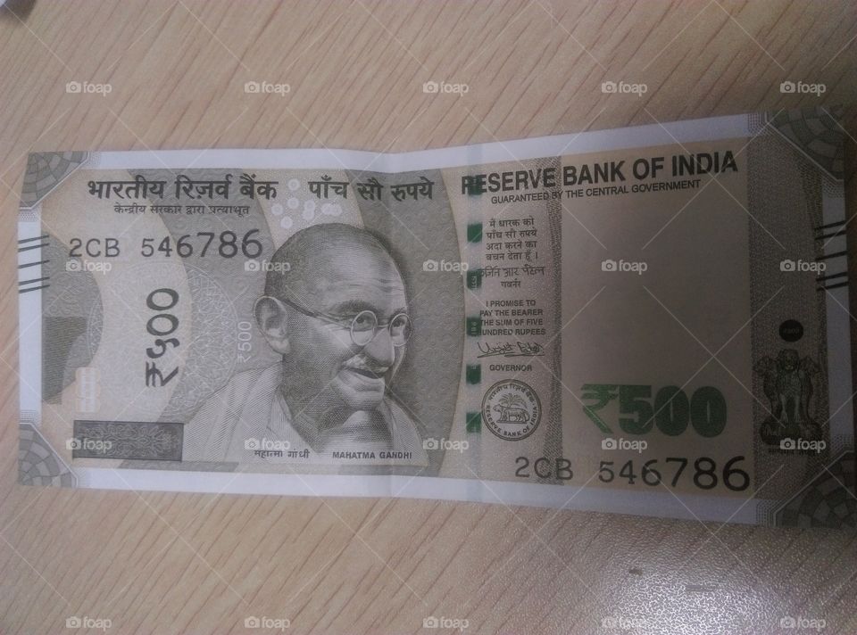 500rs lucky number note