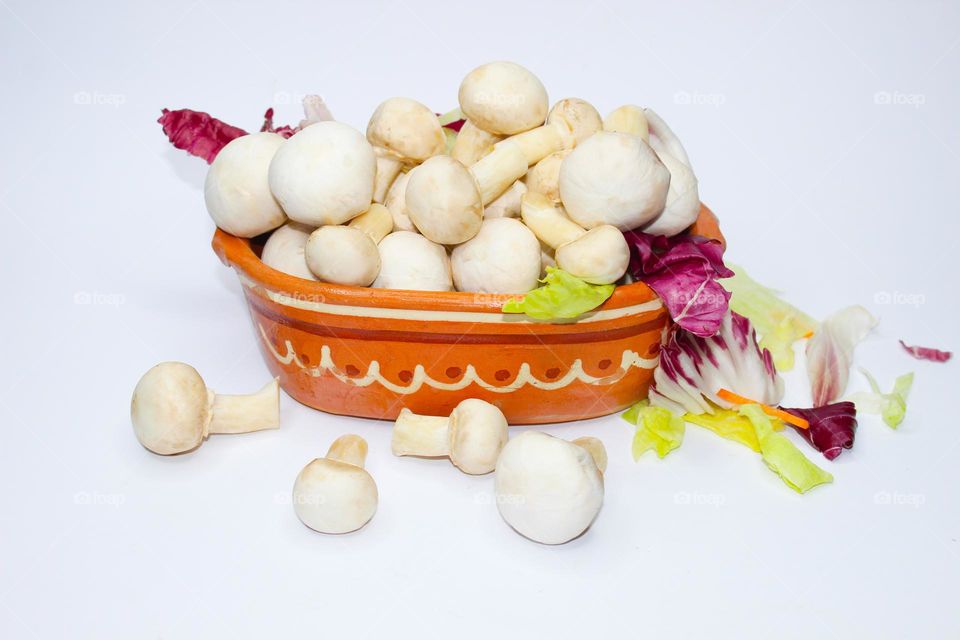 Fresh mushrooms ready to use