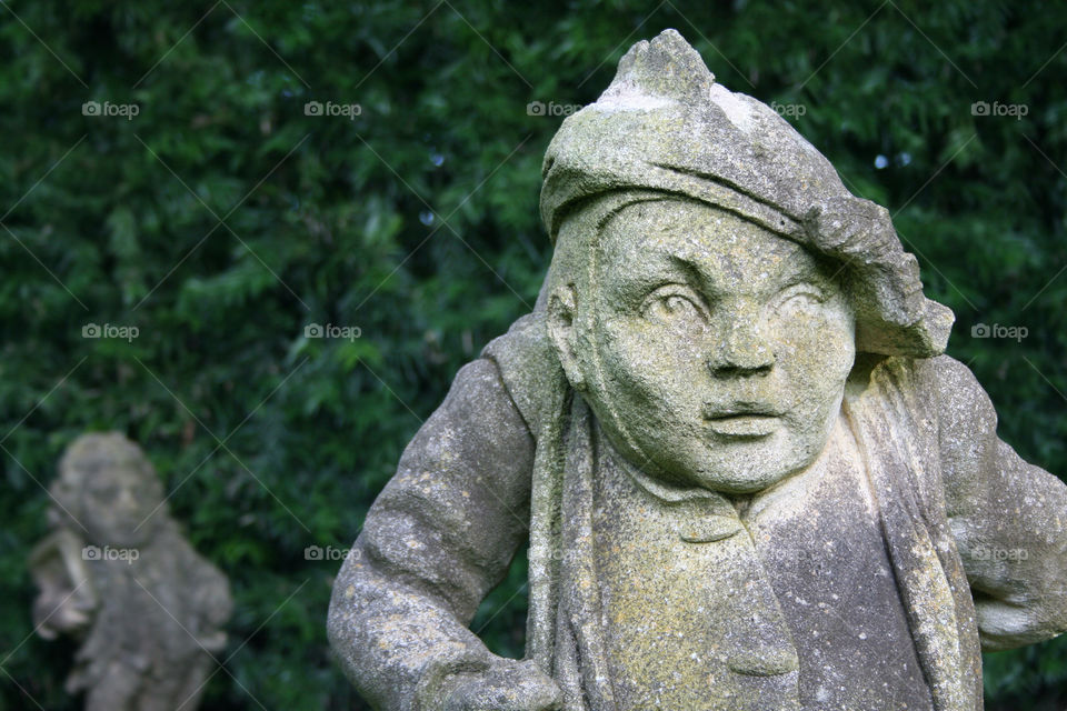 garden statue stone gnome by majamaki