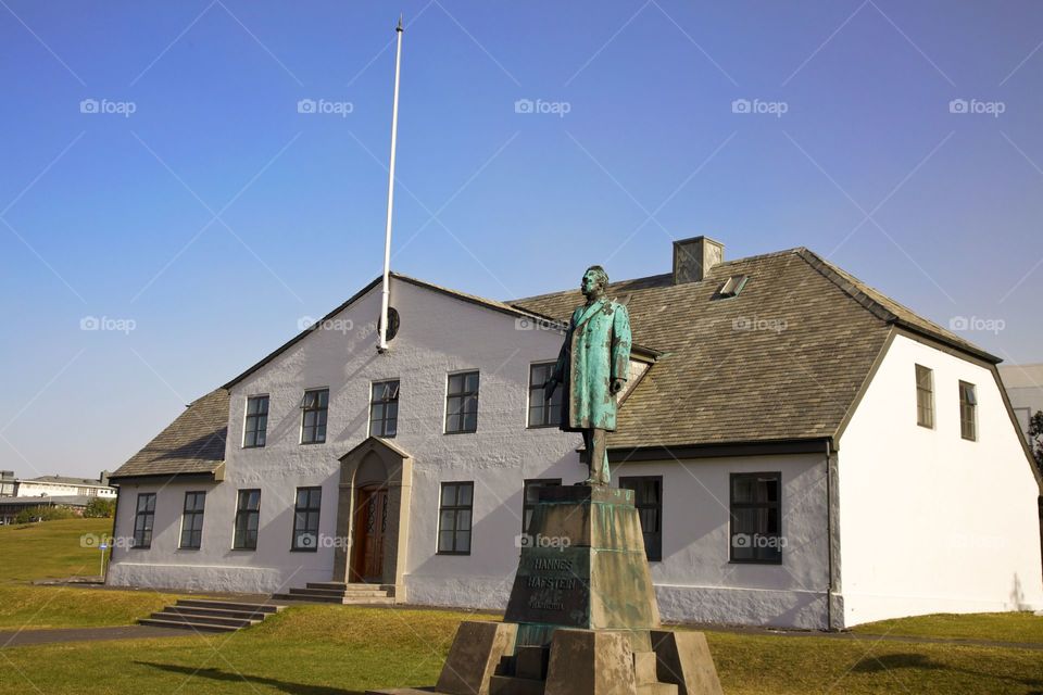 Town hall in Reykjavik, Iceland. 