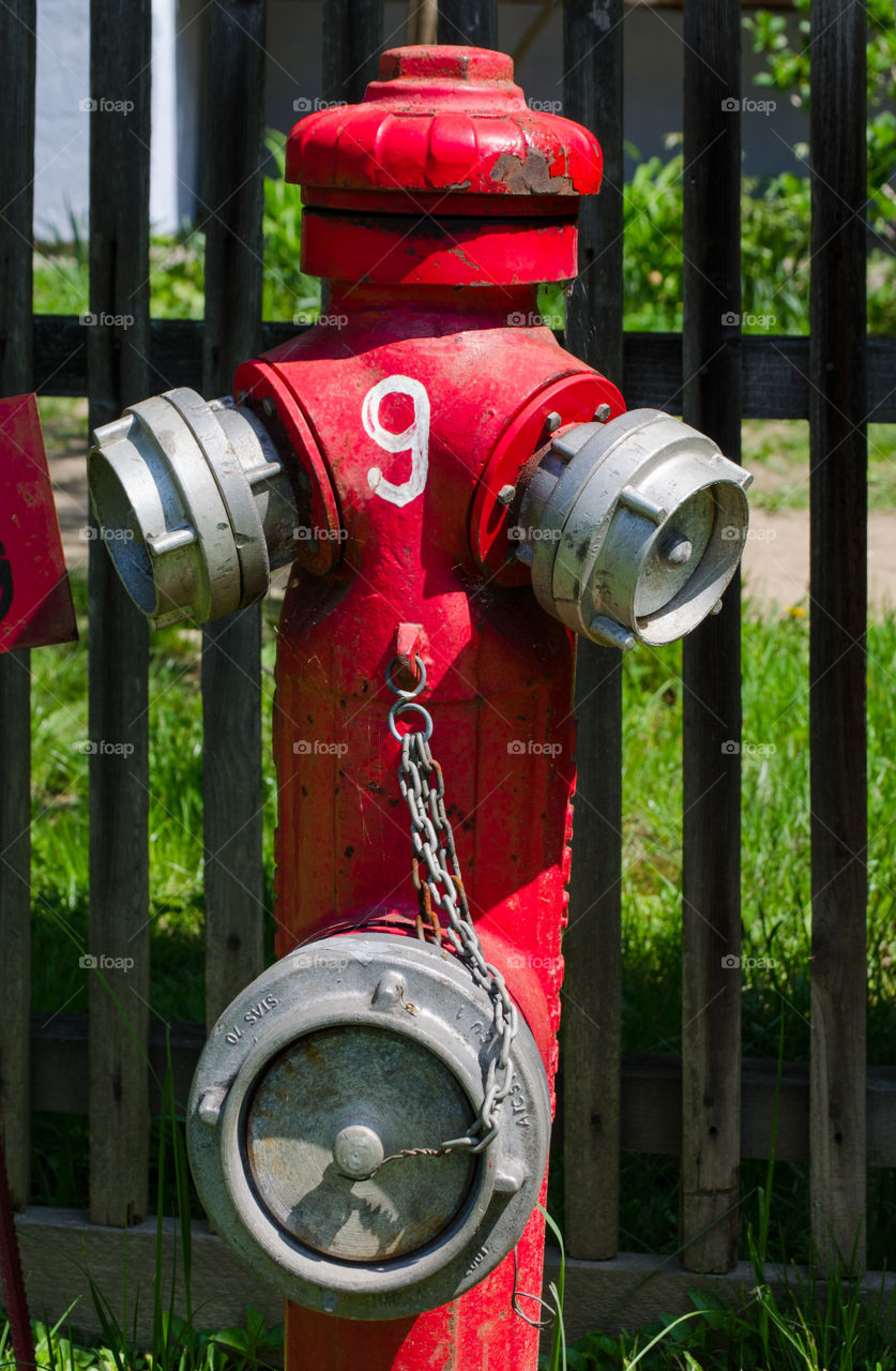 red fire hydrant. red fire hydrant