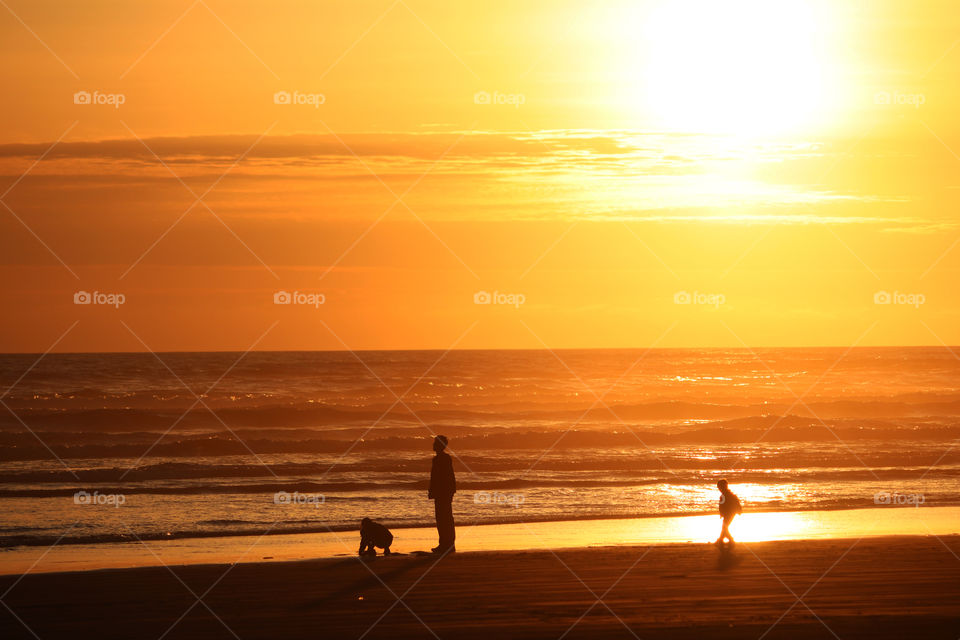 Sunset at Ocean Shores, Washington