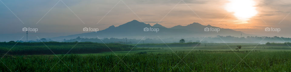 Panorama of muria mountain, jepara - indonesia