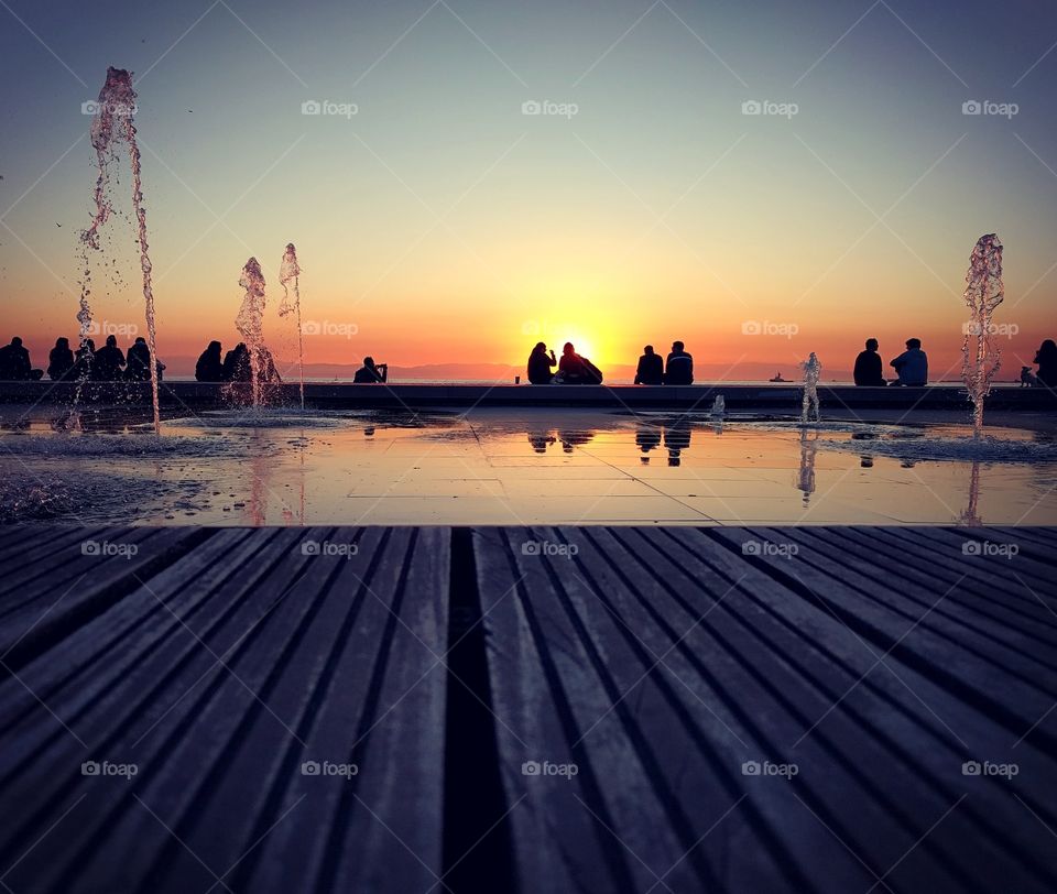 Sunset with friends, Thessaloniki, Greece