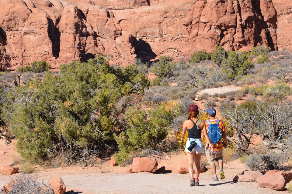 Hiking in the desert