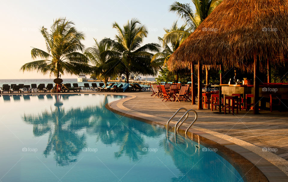 Resort on Kuredu, Maldives.