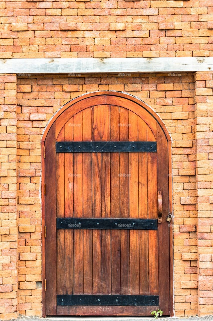 Door and brick