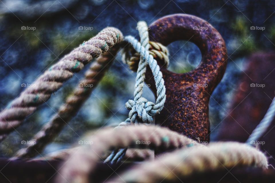 rope tied to anchorage