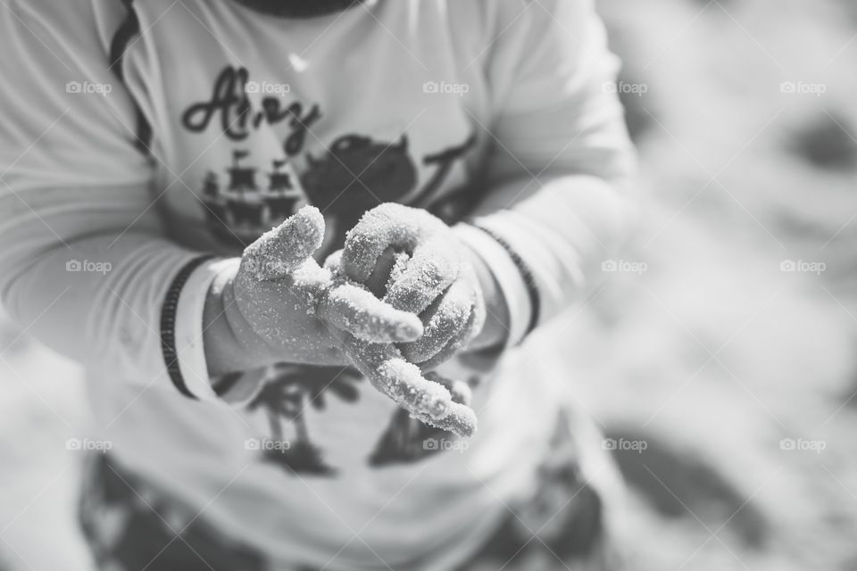 Sandy hands