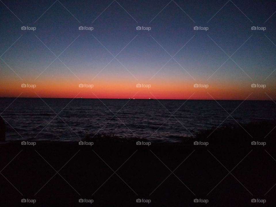 Sunset, Sun, Sea, Water, Beach