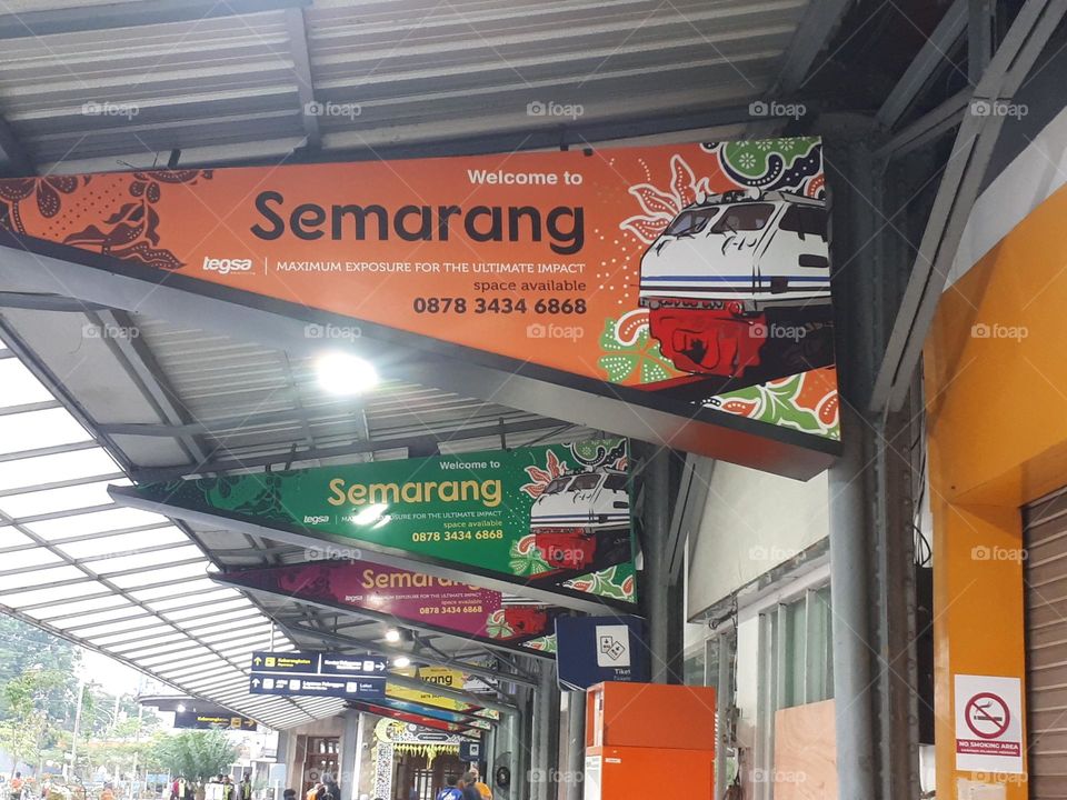 corridor in front of the departure gate of Semarang station