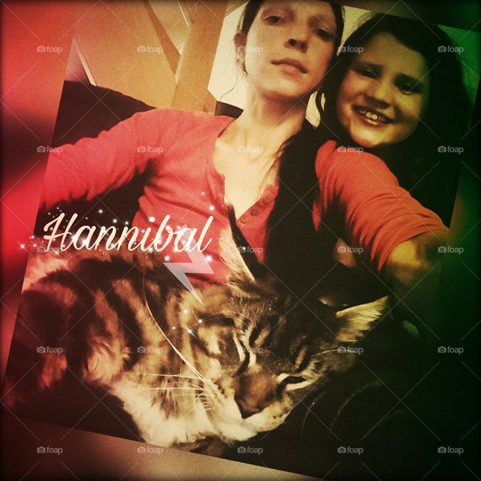 My Maine Coon cat Hannibal and my beauty daughter