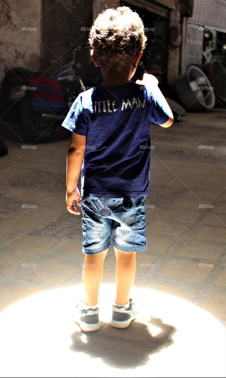 a little man within a bazaar in Yazd, Iran