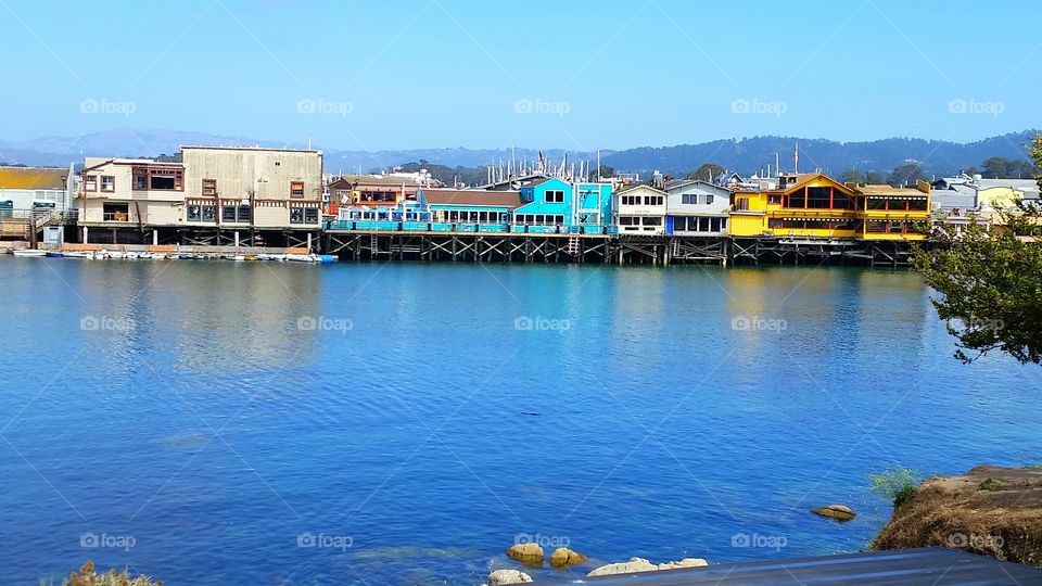 Monterey Bay. Photo was taken of the Fisherman's Wharf in the scenic city of Monterey Bay, CA