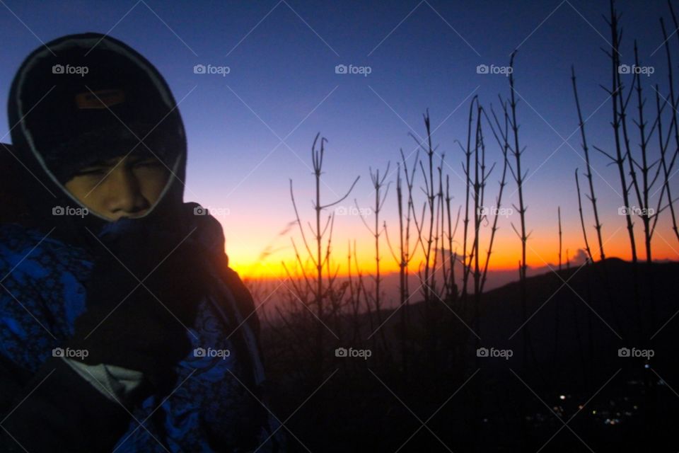 sunrise in beautiful mount bromo