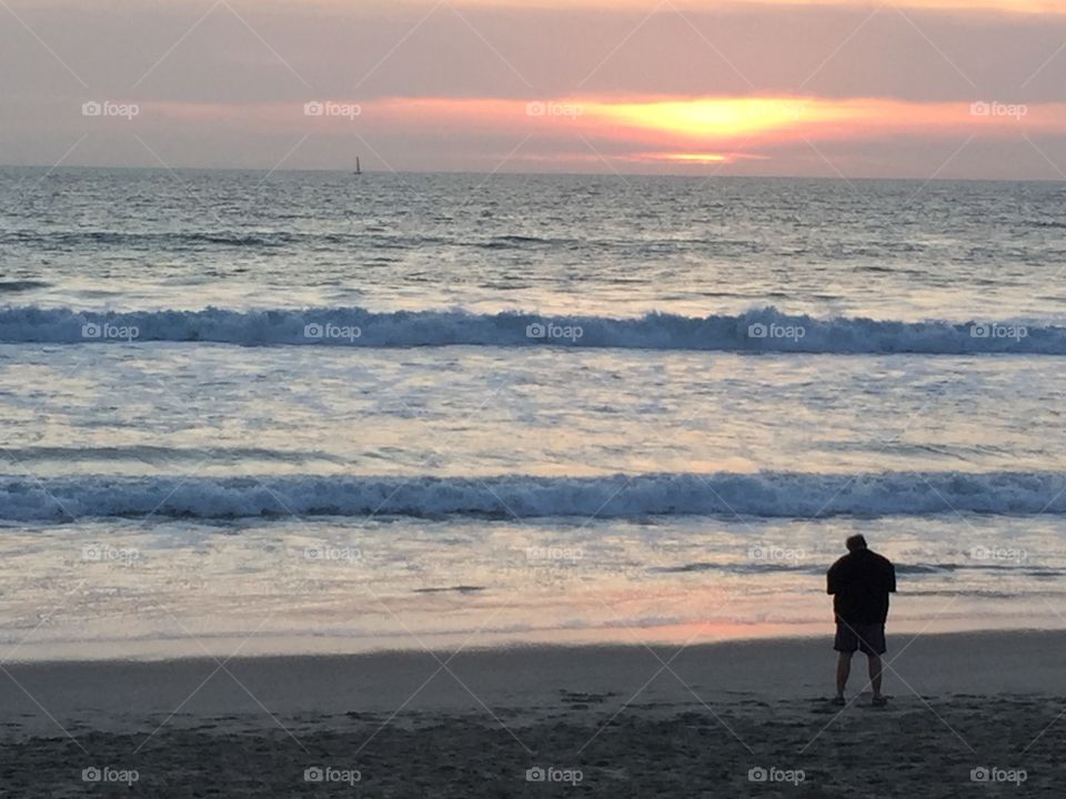 Water, Sunset, Beach, Sea, Ocean