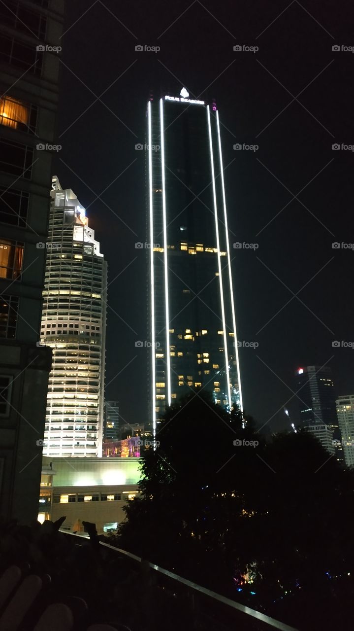 The bright lights of the city