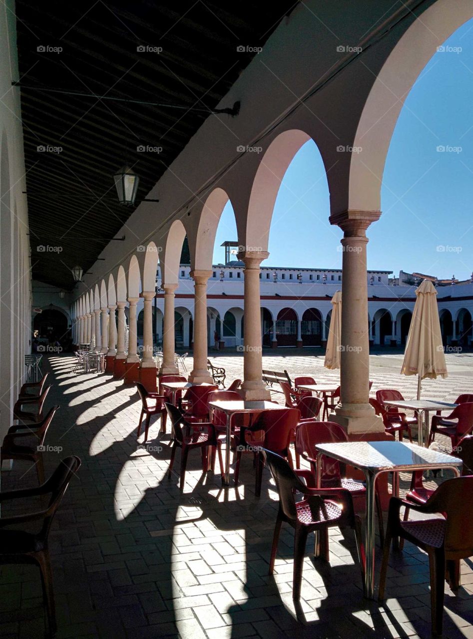 Plaza del mercado. Carmona. Sevilla. Andalucía