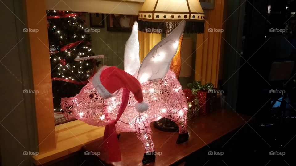 Flying Christmas Pig