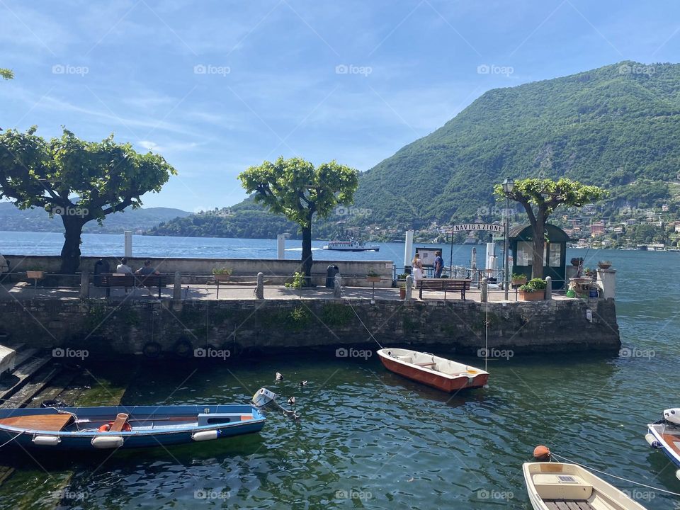 Docks of Torno, Italy
