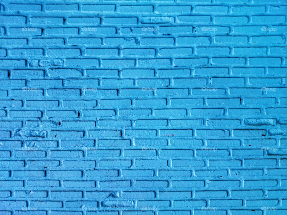 brick,  blue wall