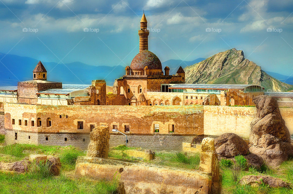 Ishak Pasha Palace From the Old Cemetery