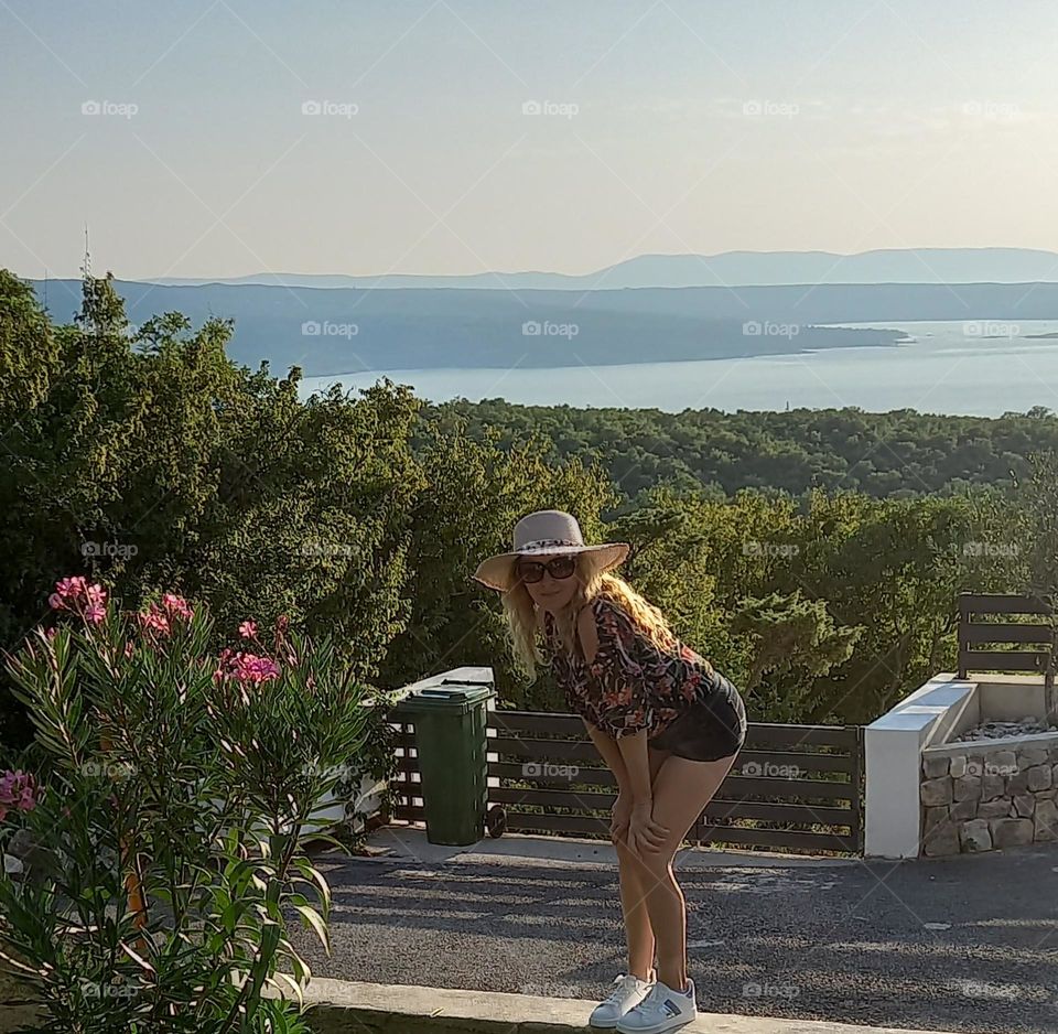 this is me and the sea in the back is the beautiful Adriatic sea