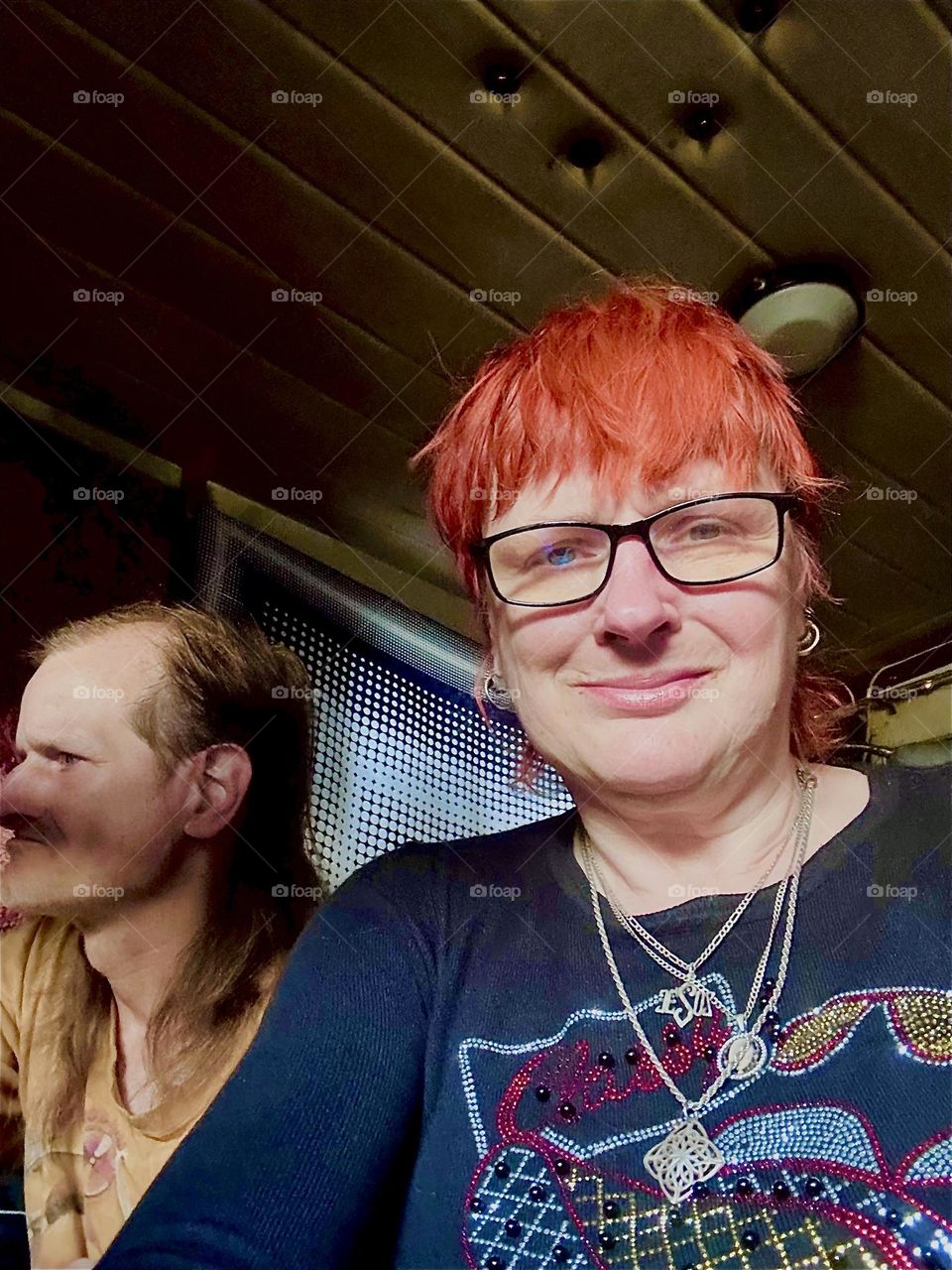 This is me, “Petra Schiller” a.k.a. “Maxine Firefox” and longtime partner “Timothy Trespas” aboard “Salvation”, the “28 ft 1969 Luhrs” cabin cruiser at “Newtown Creek” by the “Pulaski Bridge” in LIC, Queens, our home. 2024. Hypnotic Productions