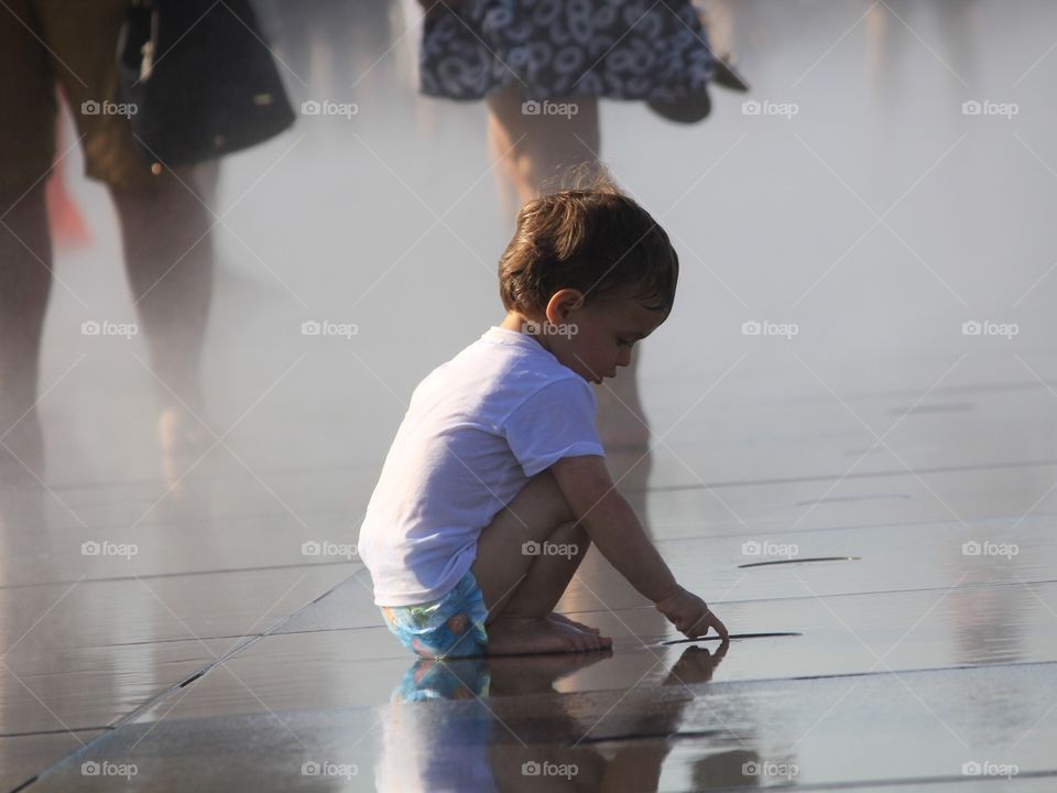 Child, People, Blur, Girl, Rain
