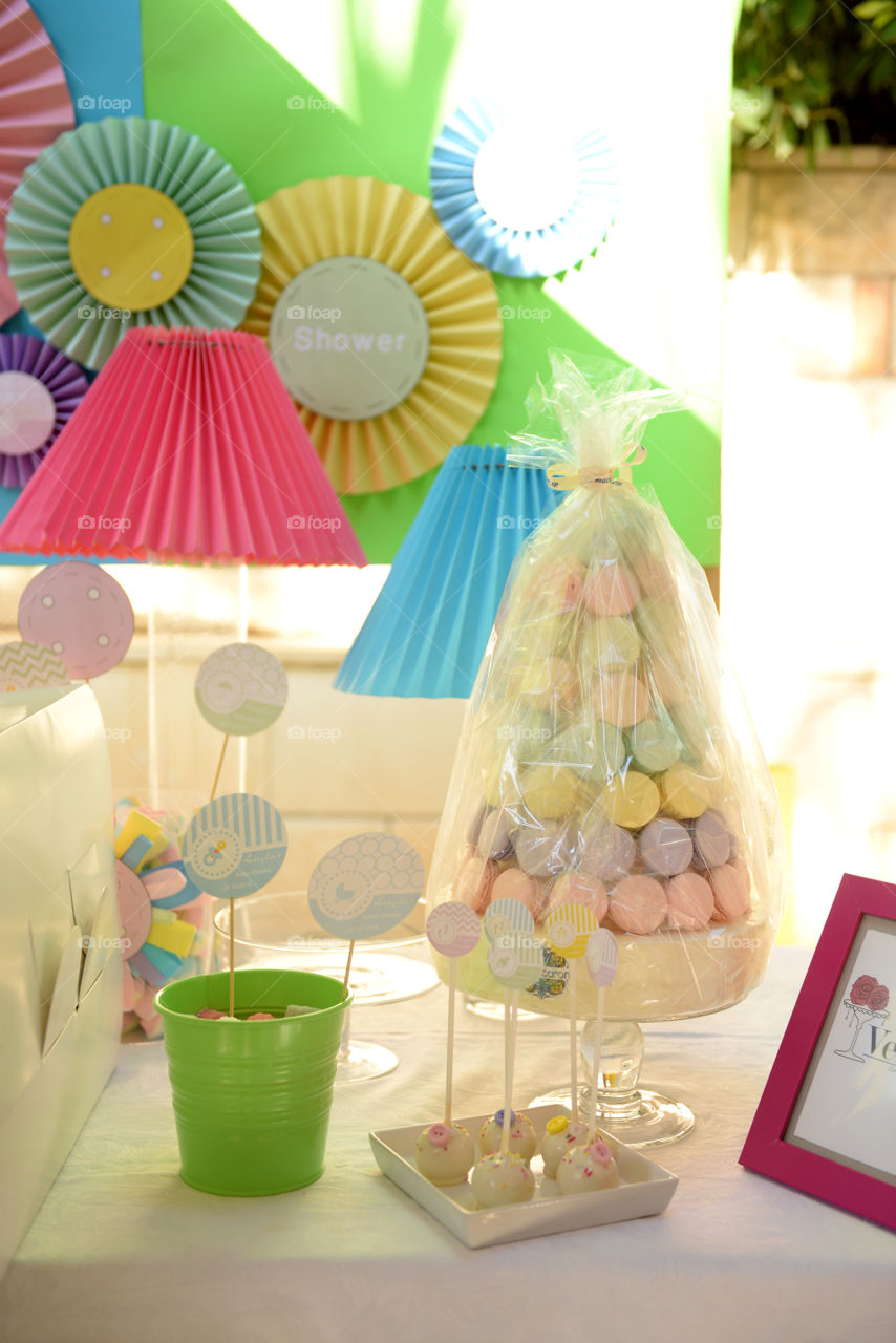 candy table for a baby shower