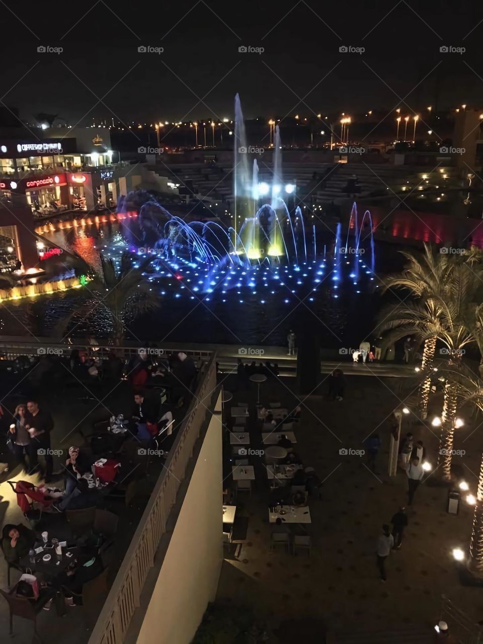 Dancing fountains at Cairo festival city mall 