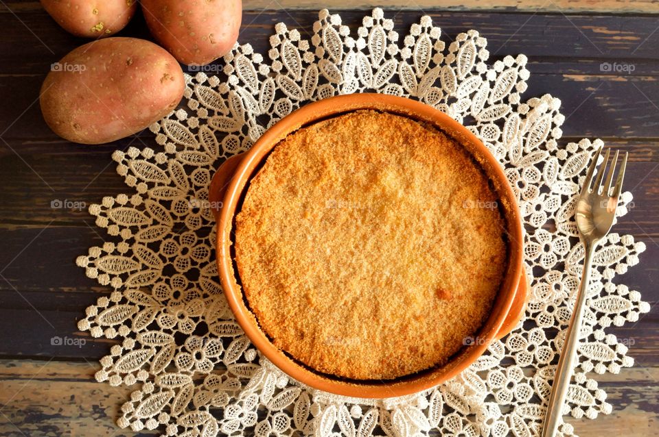 tasty homemade potato pie